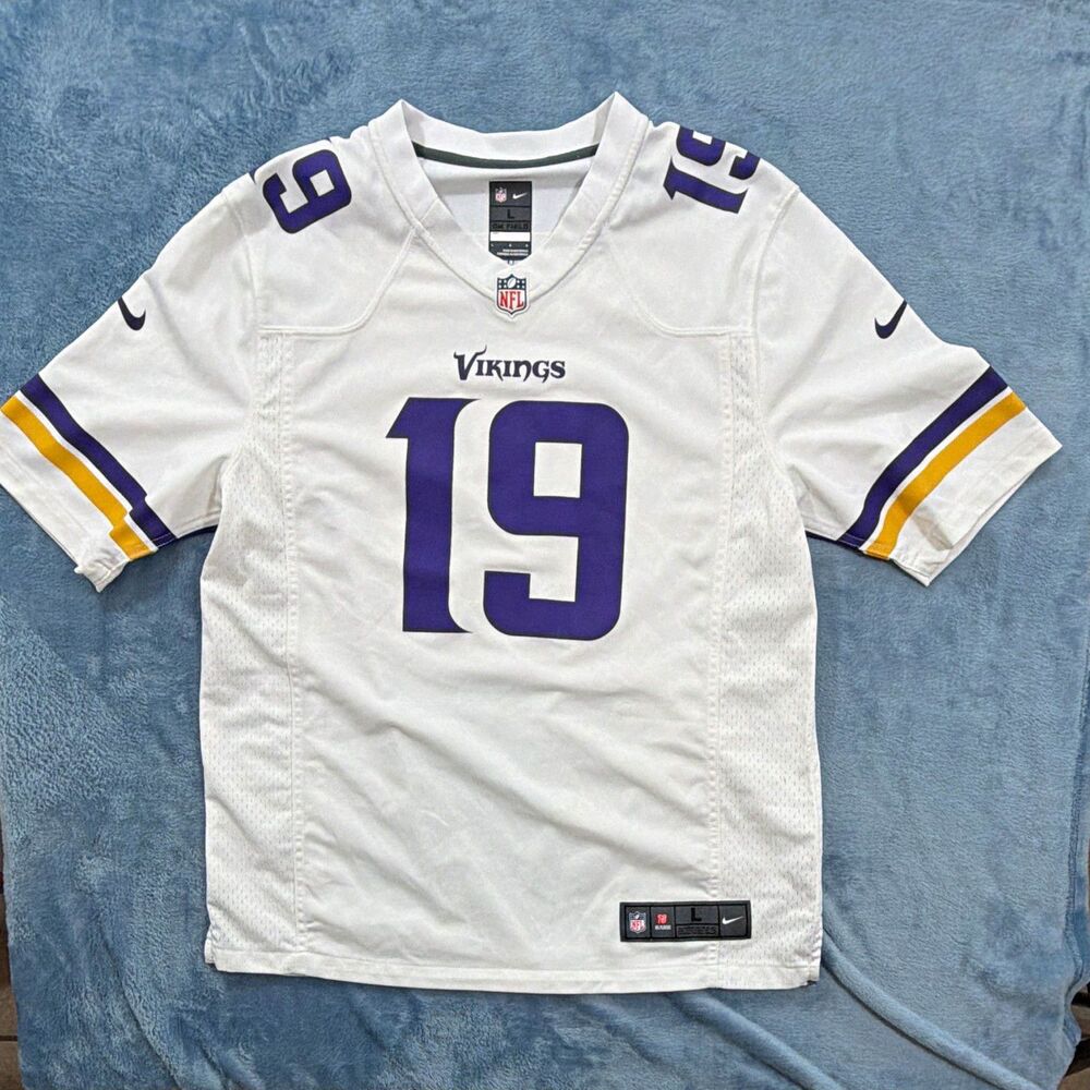 Nike NFL Minnesota Vikings Adam Thielen 19 White Road Jersey Men's Large NWOT